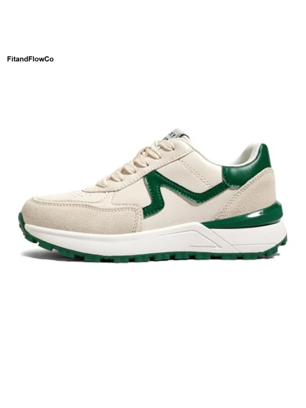 Retro Fashion Casual Sneakers Faux Leather Chunky Lace-Up